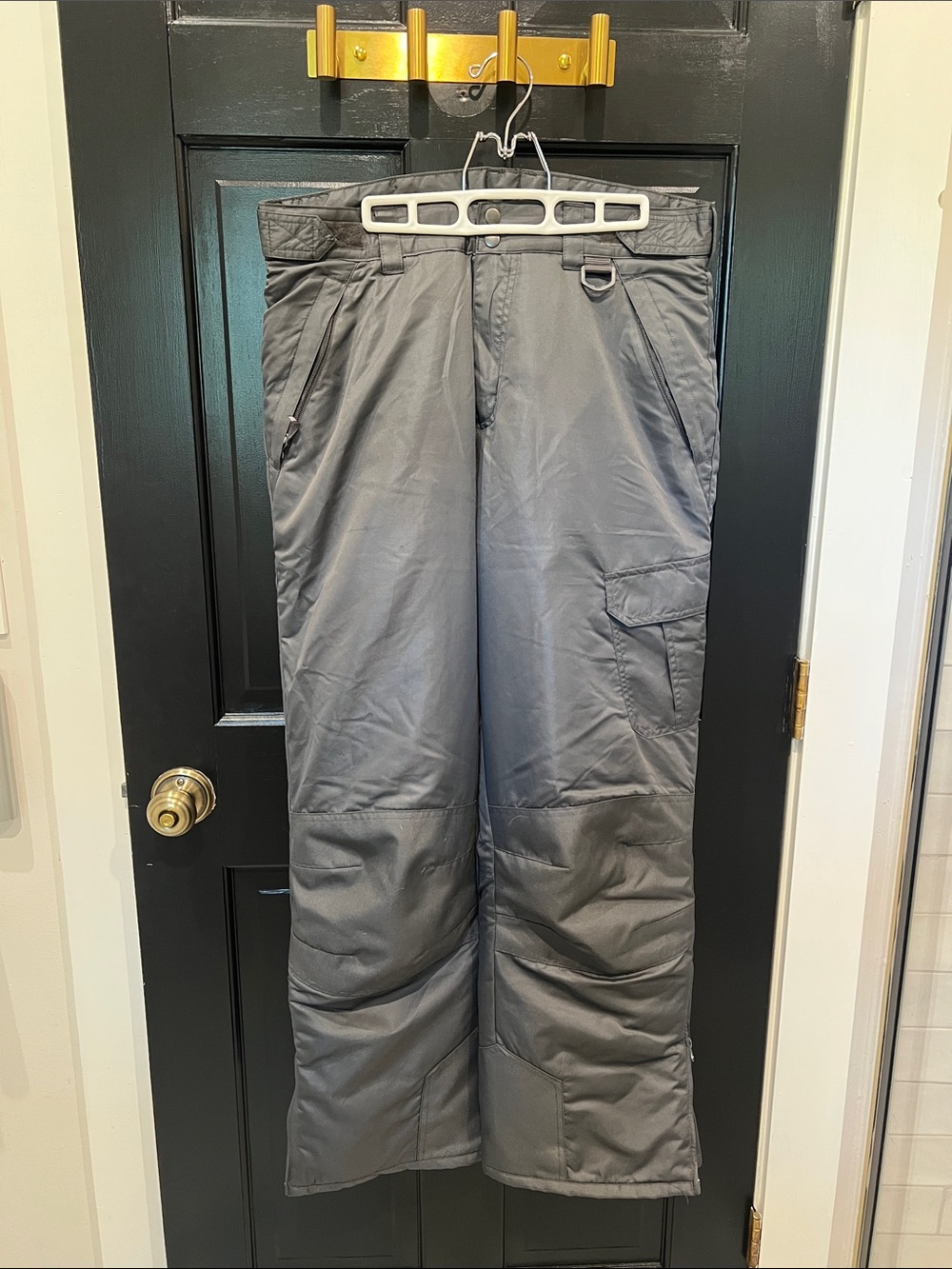 Men's Insulated Gray Snow Pants